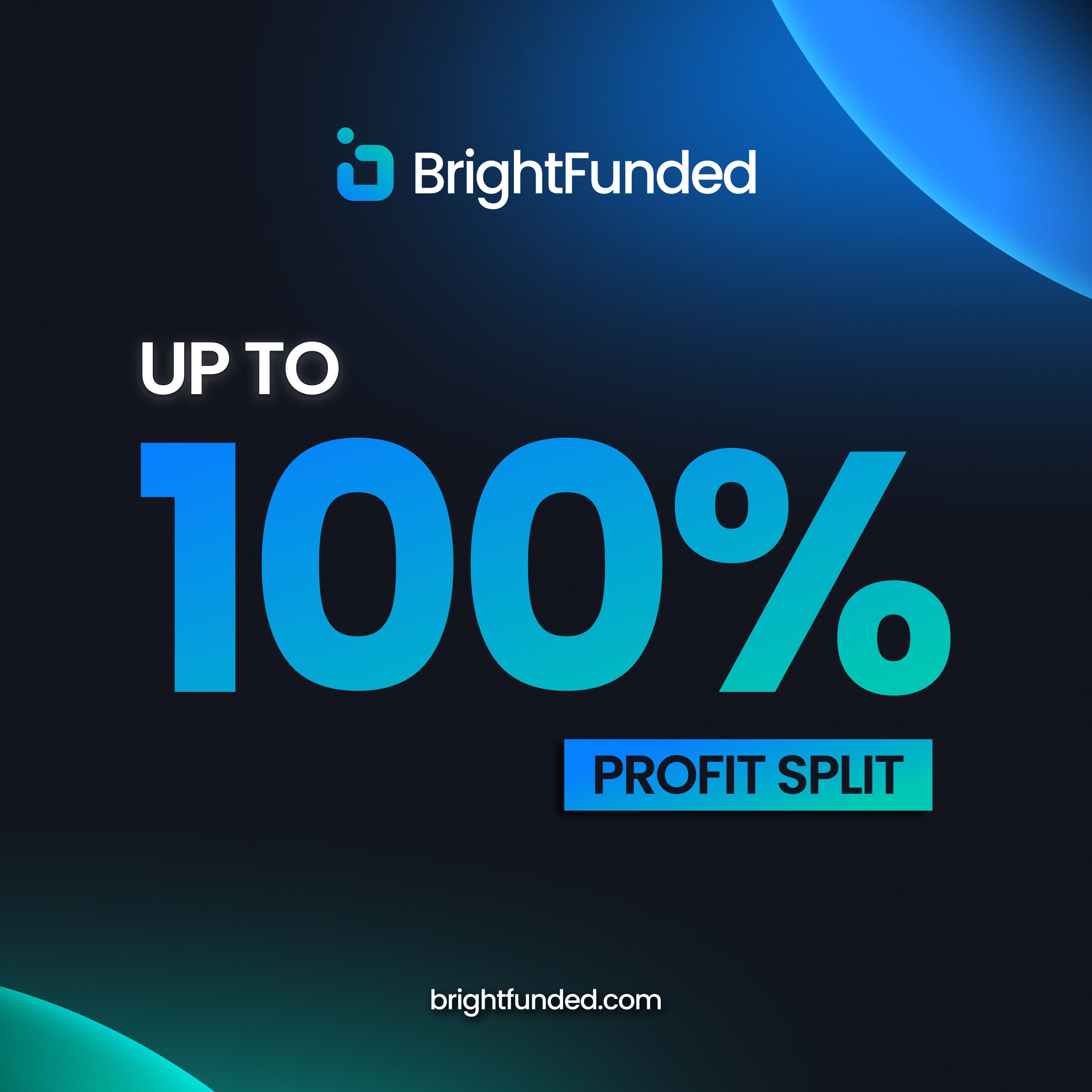 BrightFunded - Jusqu'à 100% de profit split